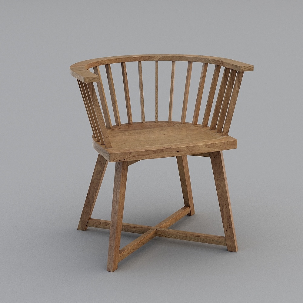 현대 목재 색깔을 다시한 긴 악센트 의자