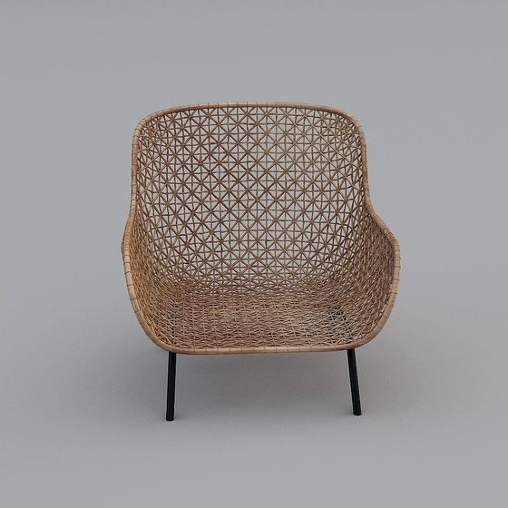 Stylish Rattan Chair 3D model for Modern Spaces