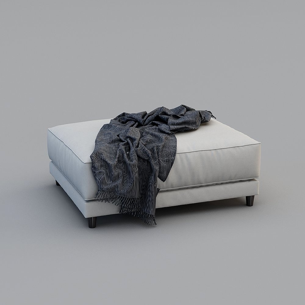 New Chinese gray sofa stool, Ottoman