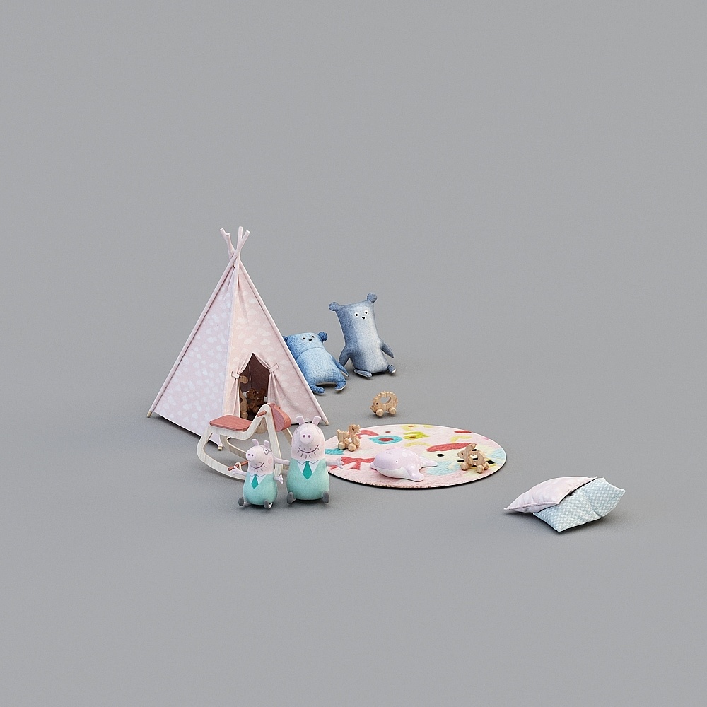 Cozy Cottage 3D model for Children's Dream Spaces