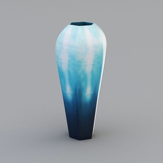 Dreamy Blue Gradient Vase 3D model
