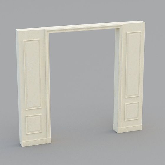 Sophisticated Low-Poly Door Frame 3D model