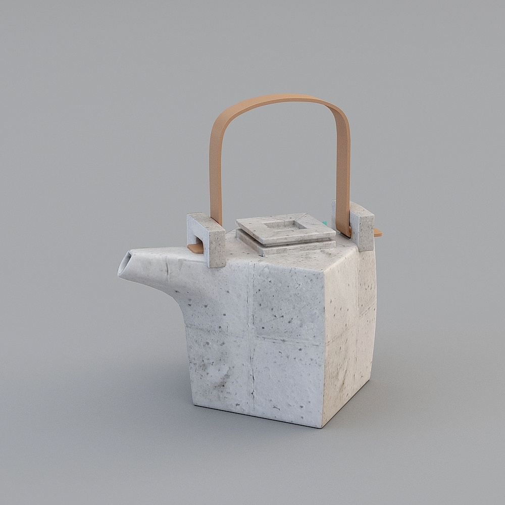 Minimalist Teapot 3D model with Unique Design