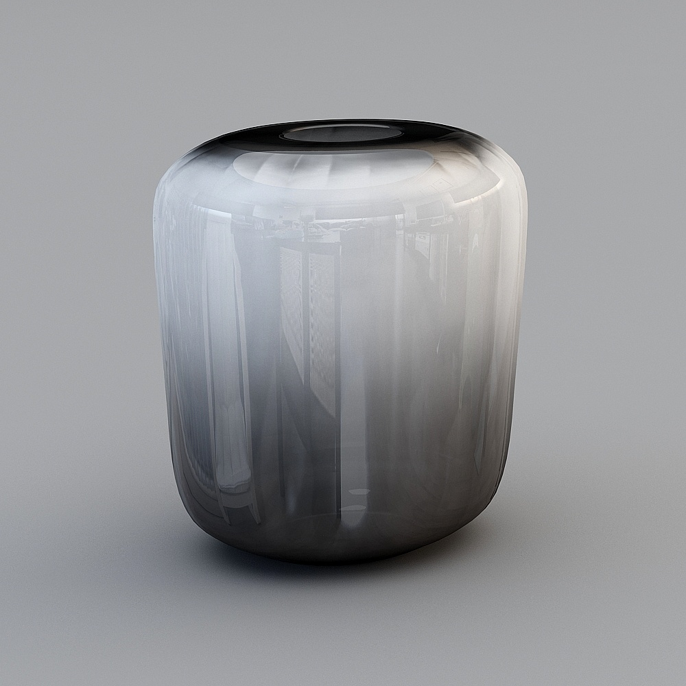 Elegant Glass Art Vase 3D model