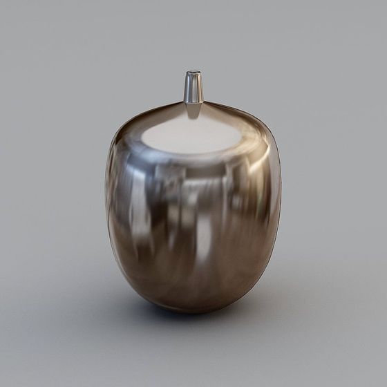 Modern Metallic Vase 3D model for Creative Projects