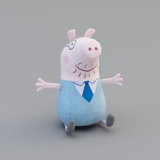 Charming Mr. Pig 3D model for Creative Projects