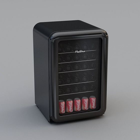 Retro Mini Fridge 3D model