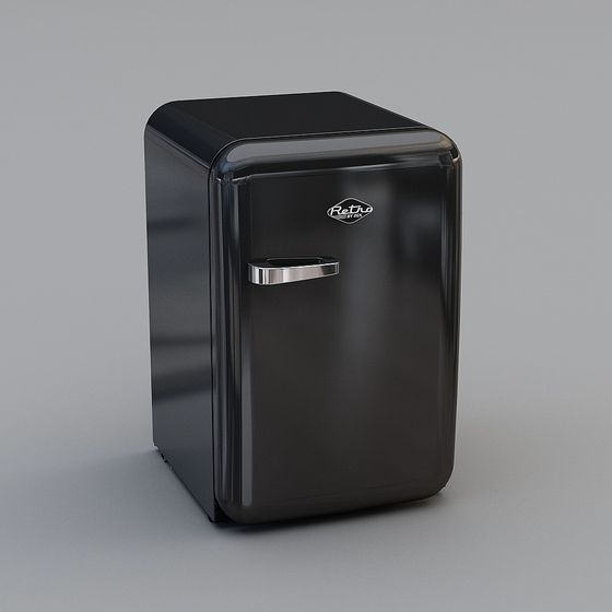 Retro Mini Fridge 3D model