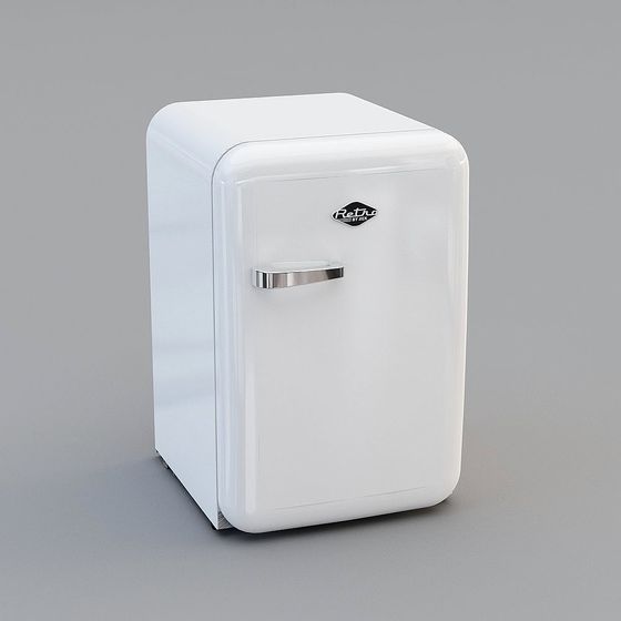 Retro Mini Fridge 3D model