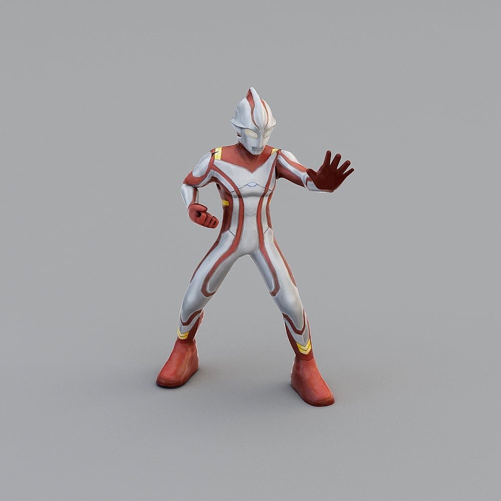 Zero Ultraman Low-Poly 3D Model