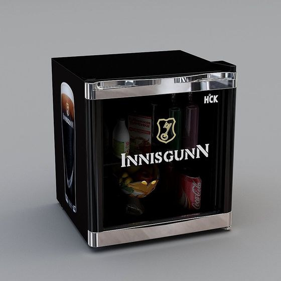 Stylish Mini Bar Refrigerator 3D model