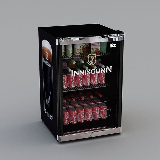 Stylish Mini Bar Refrigerator 3D Model