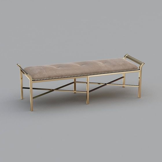 Chic Bench 3D model for Modern Interiors