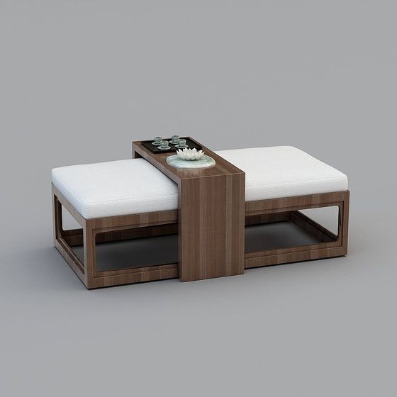 Sillón de madera chino nuevo Silla otomana