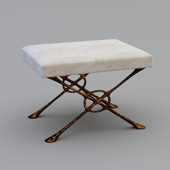 Industrial Style Metal Stool 3D model