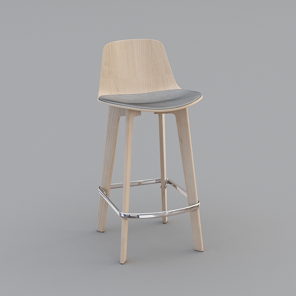 Taburete de bar de madera nórdica