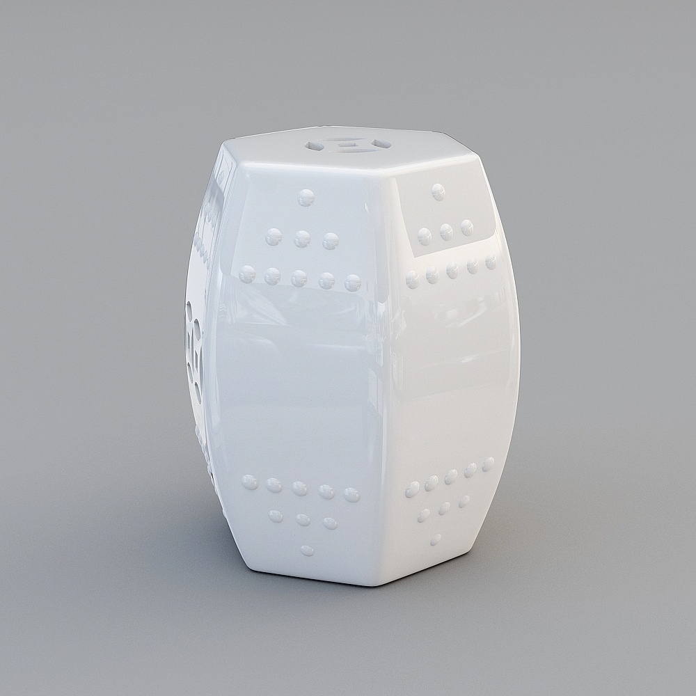 Amerikanischer weißer Hocker