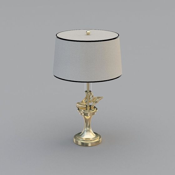 Elegant Geometric Table Lamp 3D model