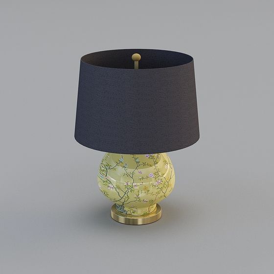 Charming Low-Poly Table Lamp 3D model