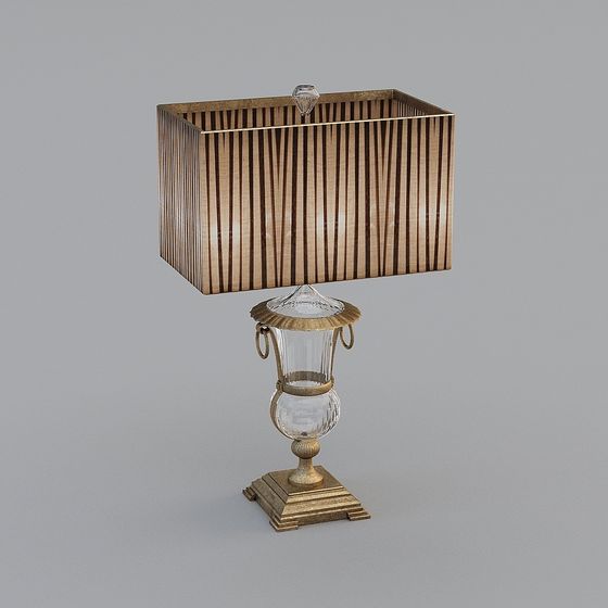 Vintage Table Lamp 3D model with Classic Elegance