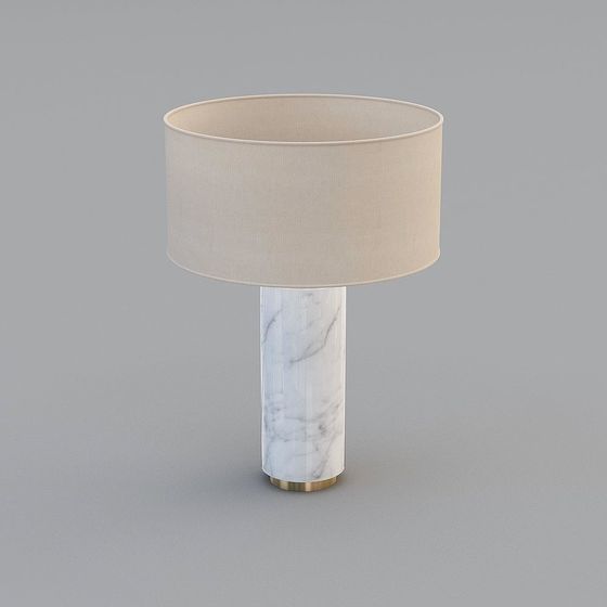 Stylish Marble Table Lamp 3D model for Modern Interiors