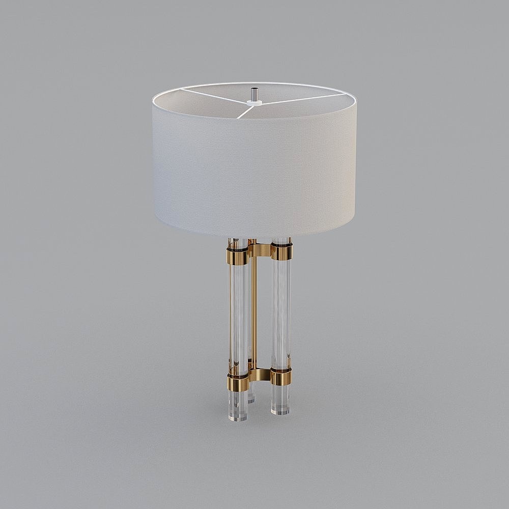 Простая европейская белая настольная лампа