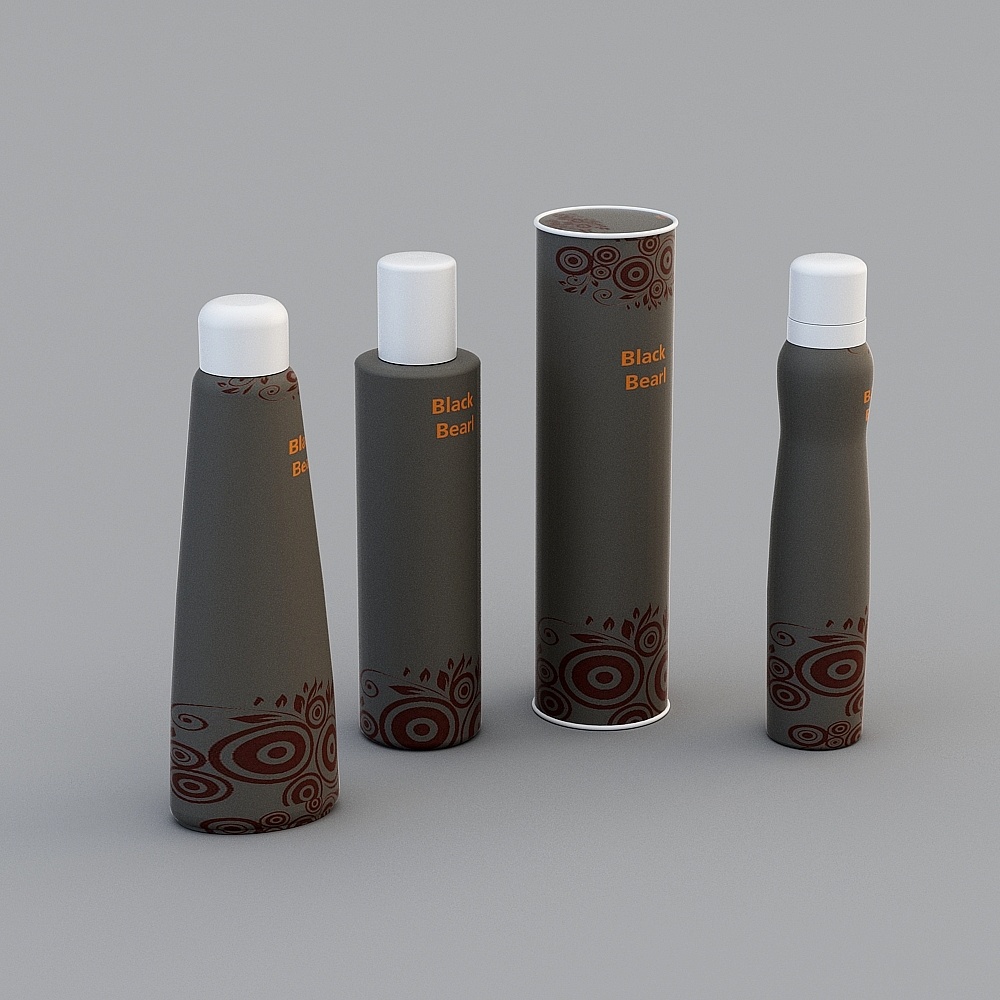 Black Pearl Hair Spray Set 3D model