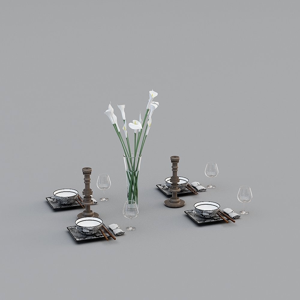Simple modern kitchen table decoration