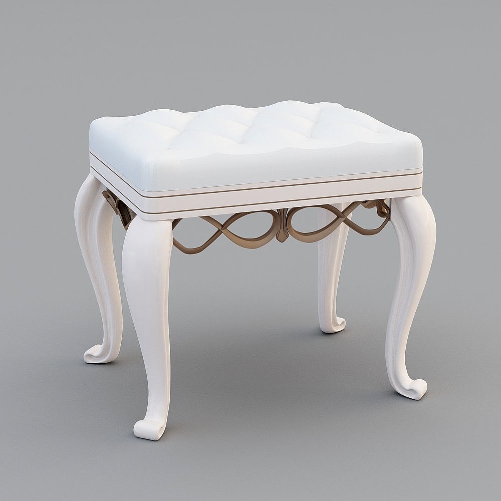 Ai Ruan Zhuang French Master Bedroom Vanity Stool 480 White