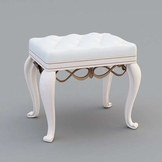 Elegant Classic Stool 3D model