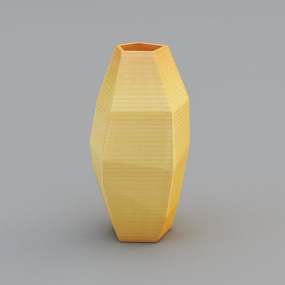 Hexagonal Vase 3D model - Unique Low Poly Design