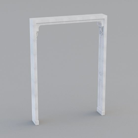 Stylish Low-Polygon Door Frame 3D model
