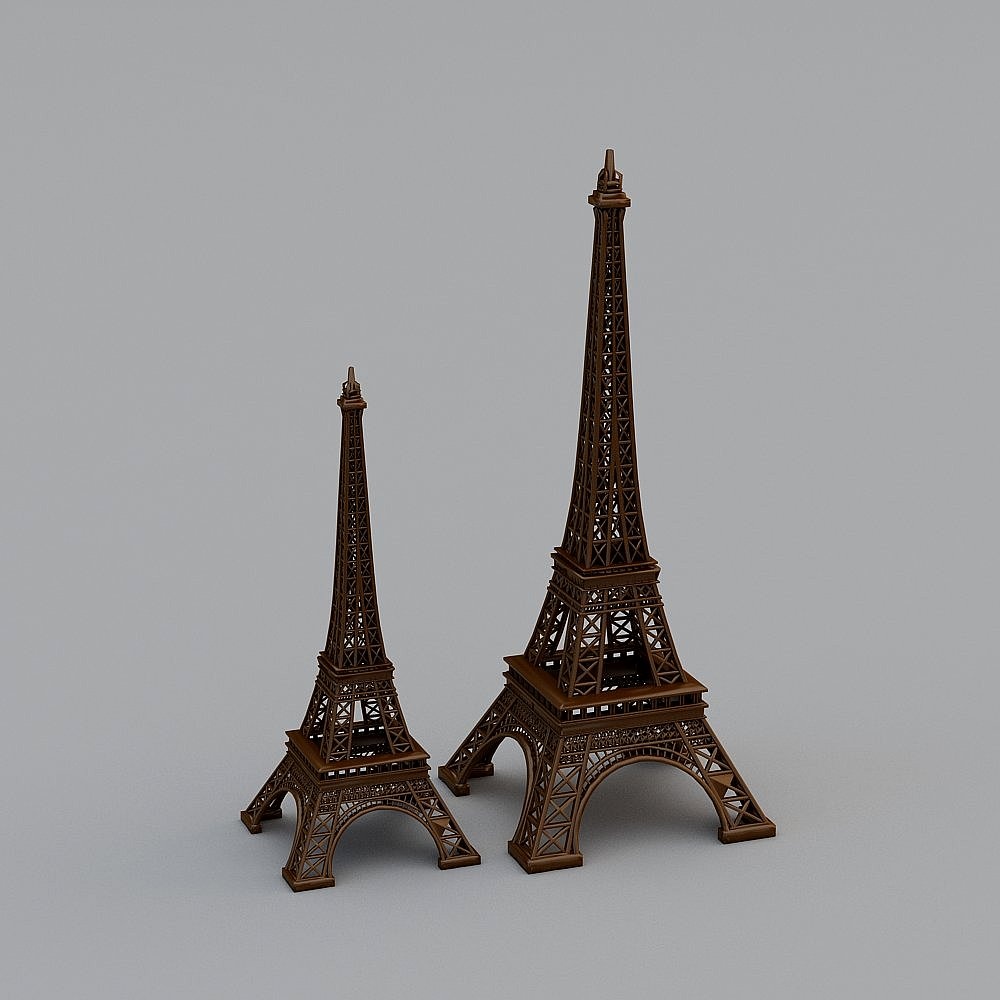 Classic Eiffel Tower 3D model for Design Projects