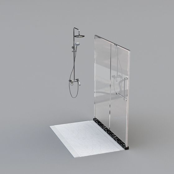 Sleek Shower Enclosure 3D model
