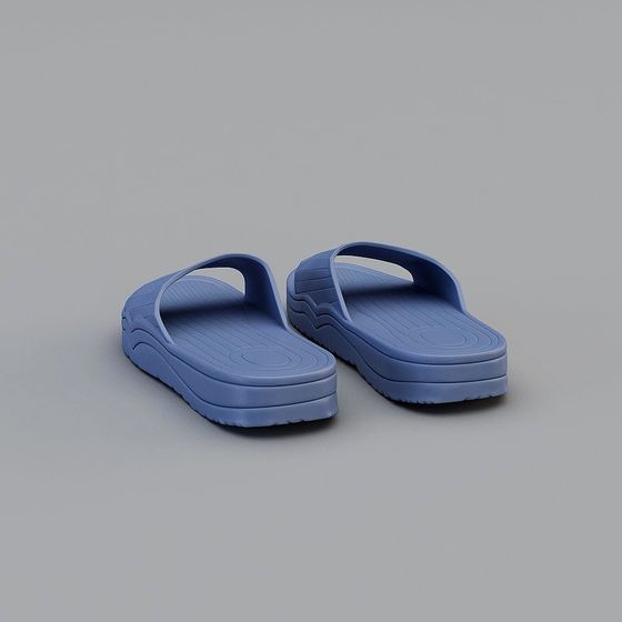 Low-Poly Style Slippers 3D model for Summer Comfort