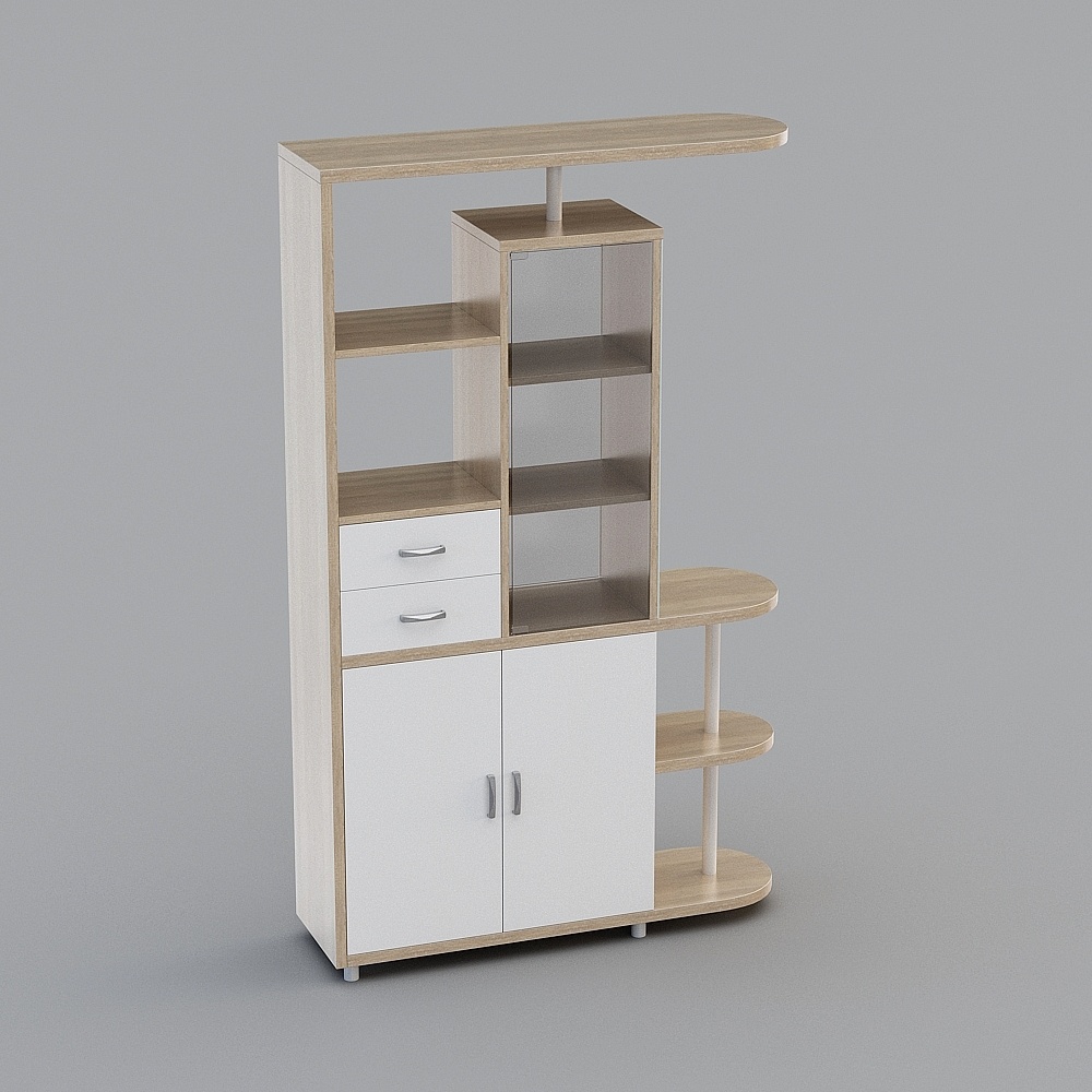 City Corner Bookshelf 3D model