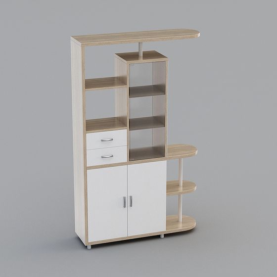City Corner Bookshelf 3D model for Modern Spaces