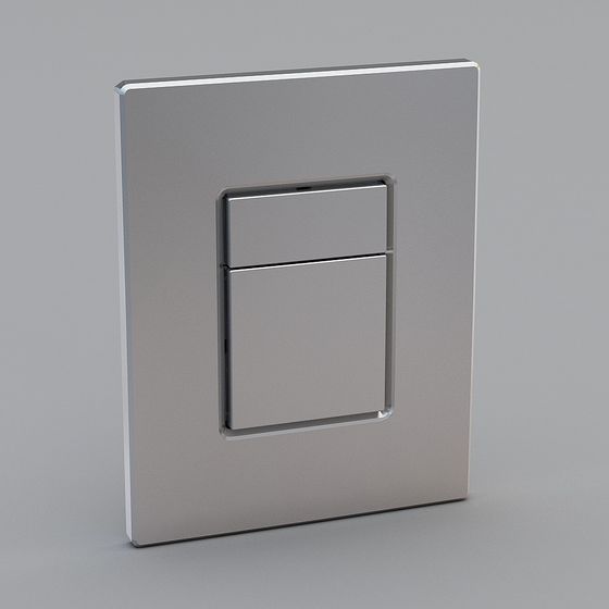 Minimalist 3D Switch Panel Model for Modern Interiors