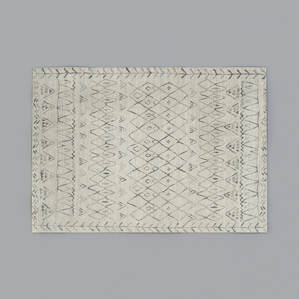 【優梵藝術】Hodis霍蒂斯-土耳其白幾何地毯