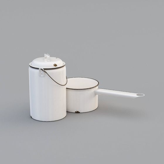 Nostalgic Enamel Kettle 3D model