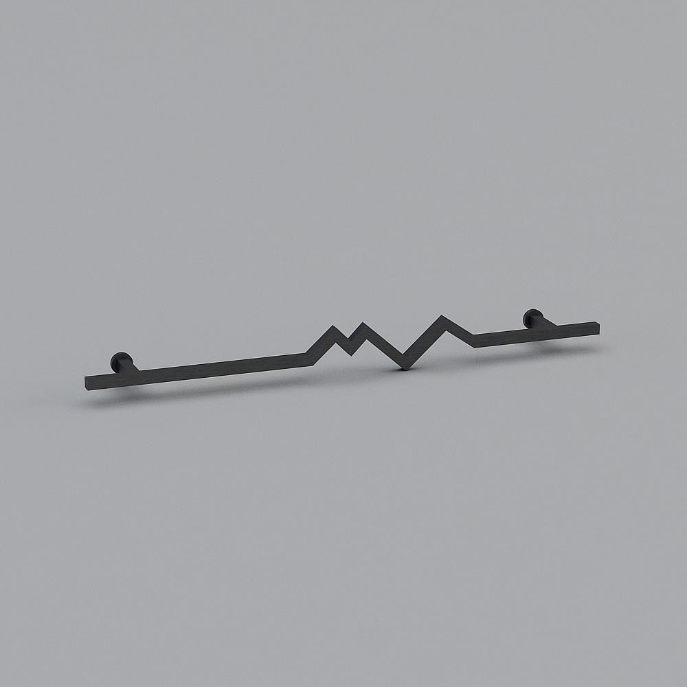 J014 Lightning Crossbar 3D Model in Gray