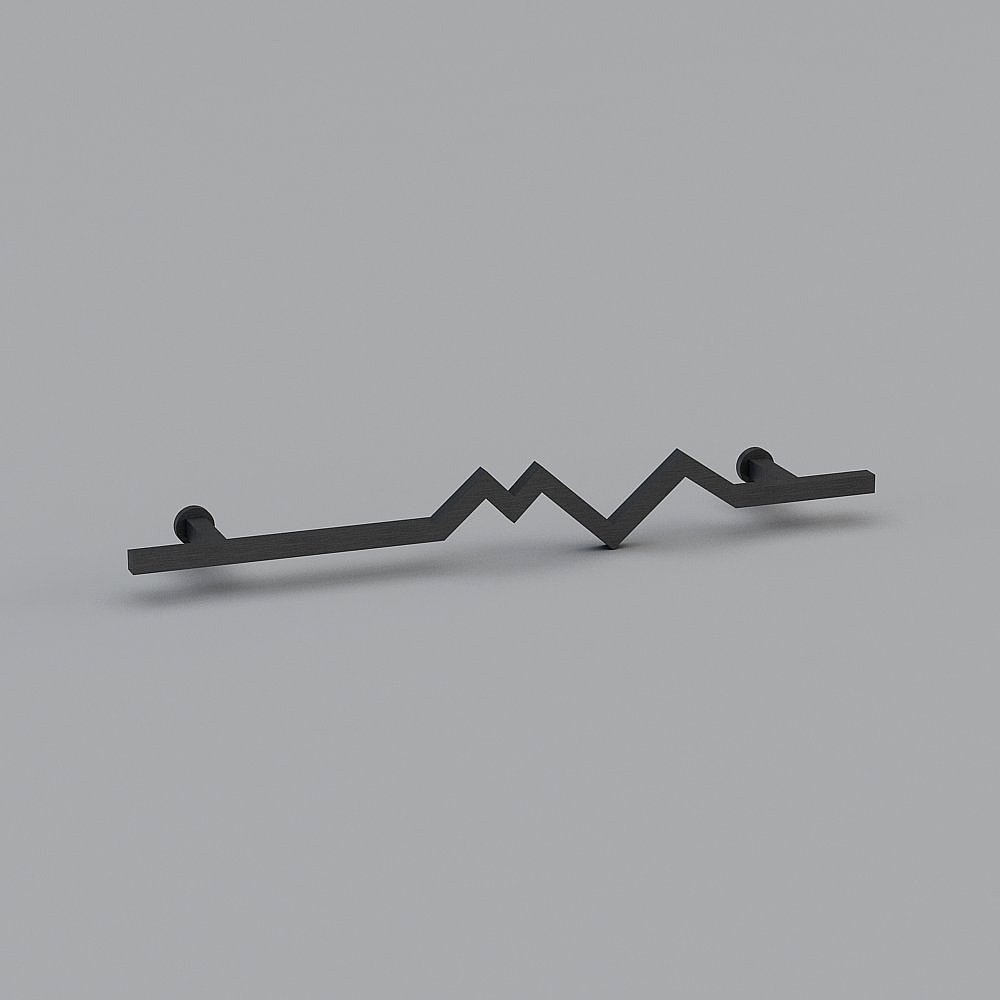 Ridge Railing Low-Poly 3D Model