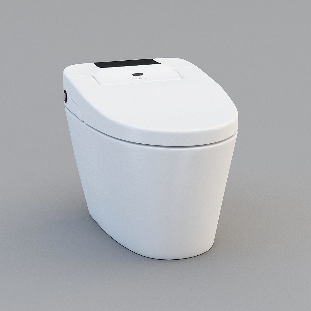 Sleek Smart Toilet 3D model for Modern Spaces