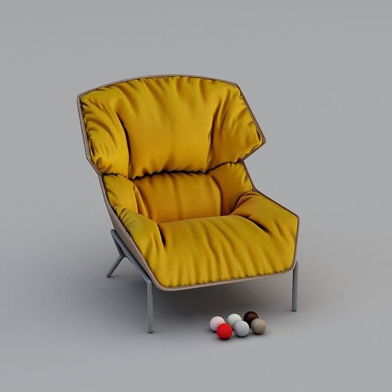 簡歐黃色休閒椅62（2013）