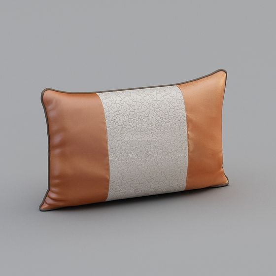 Elegant Leather Texture Cushion 3D model for Home Design