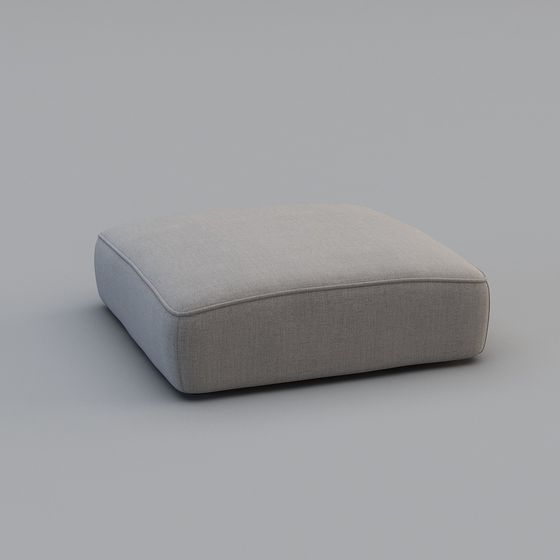 Stylish Square Stool 3D model for Modern Interiors