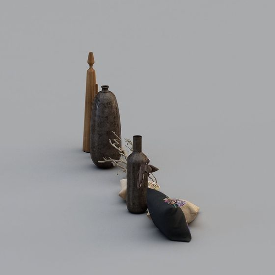 Vintage Vases 3D model