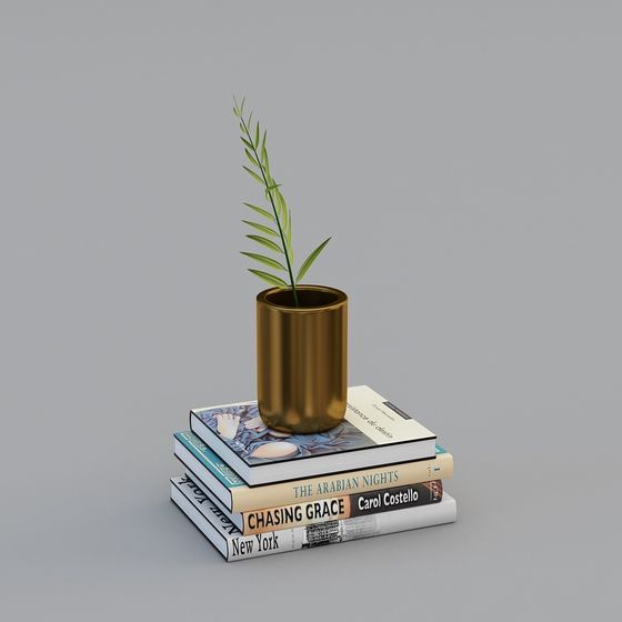 Bookish Greenery 3D model