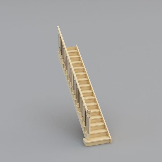 Contemporary Low-Polygon Staircase 3D model