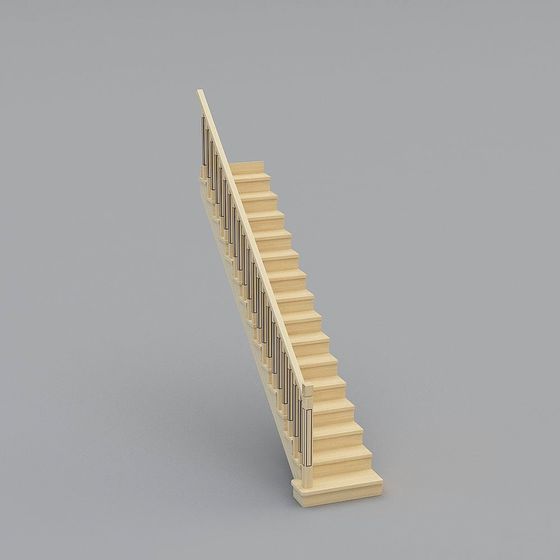 Elegant Low-Polygon Staircase 3D model for Creative Projects